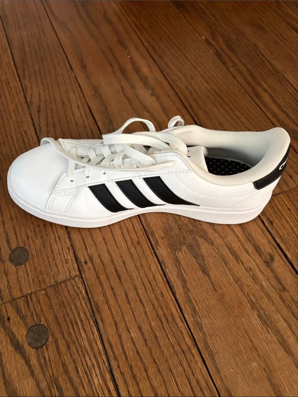 adidas white low